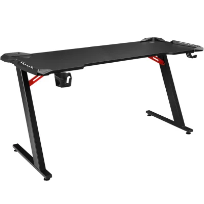 Artiss 140CM RGB Gaming Desk - LED Lights, Sturdy Steel Frame, Adjustable Features, Waterproof, Easy Assembly