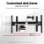 Artiss Electric Standing Desk Frame Only Black Height Adjustable Motorised 70kg Load, 100-160cm, Steel, Ultra-Quiet