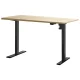 Artiss Motorised Standing Desk, Particle Board, 140cm, White Oak, Adjustable Frame, Eco-Friendly, Anti-Scratch Finish