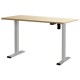 Artiss Motorised Standing Desk, Particle Board, 120cm, White Oak, Height Adjustable, Home Office, Ergonomic