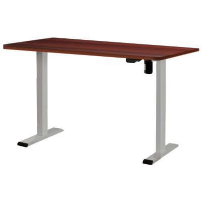 Artiss Motorised Standing Desk, Particle Board, 120cm, Walnut, Adjustable Height, Ergonomic Home Office Solution