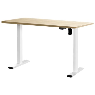 Artiss Motorised Sit-Stand Desk - White Oak 120cm | Adjustable Height for Home & Office Productivity