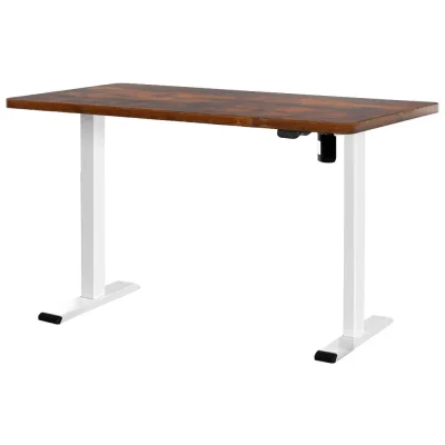 Artiss Motorised Sit-Stand Desk, Rustic Brown 120cm - Adjustable Height, Eco-Friendly, Quiet Operation