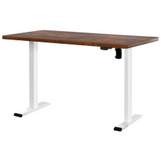 Artiss 140cm Motorised Sit-Stand Desk in Rustic Brown - Adjustable Height, Eco-Friendly, Quiet Operation