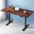 Artiss Motorised Standing Desk, Rustic Brown, 140cm, Dual Motor Height Adjustable Frame, Eco-Friendly, Quiet Operation