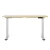 Artiss Motorised Standing Desk, Dual Motor, White Frame, Oak Desktop, 120CM, Adjustable Height, Eco-Friendly