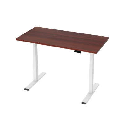 Artiss Motorised Standing Desk, Particle Board, 120CM, Walnut, Adjustable Height, Dual Motor, Ergonomic Office