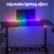 Artiss 140cm Motorised Standing Gaming Desk Black, Steel Frame, RGB LED, USB Charging, Adjustable Height, Mouse Pad