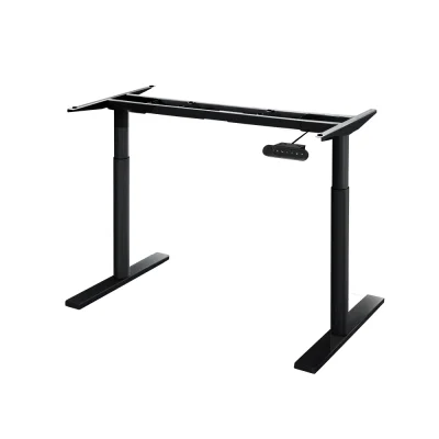 Artiss Dual Motor Adjustable Standing Desk Frame - Black, 125KG Load, Height Adjustable, Digital Control Panel, 69-117cm