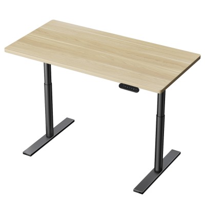 Artiss Standing Desk Motorised Electric Dual Motor 120cm White Oak Adjustable Height Sit Stand Desk Frame