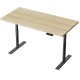 Artiss Standing Desk Motorised Electric Dual Motor 140cm White Oak, Height Adjustable, Digital Panel, 125kg Load