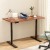 Artiss Standing Desk 140cm Rustic Brown Dual Motor Electric Height Adjustable Sit Stand Desk, Metal Frame, Eco-Friendly