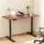 Artiss Standing Desk 140cm Rustic Brown Dual Motor Electric Height Adjustable Sit Stand Desk, Metal Frame, Eco-Friendly
