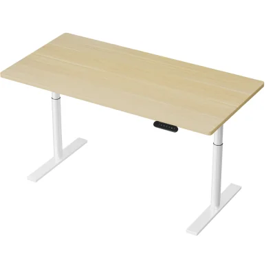 Artiss Motorised Electric Dual Motor Standing Desk 140CM White Oak - Adjustable Height, Eco-Friendly, Quiet Operation