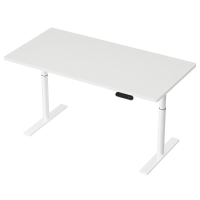 Artiss Motorised Electric Standing Desk, Metal Frame, 140CM, White, Dual Motors, Adjustable Height, Eco-Friendly