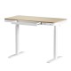Artiss 120CM Oak Motorised Standing Desk - Dual Motor, Adjustable Height, USB Ports, Quiet Operation, Large Drawer