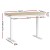 Artiss 120CM Oak Motorised Standing Desk - Dual Motor, Adjustable Height, USB Ports, Quiet Operation, Large Drawer