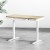Artiss 120CM Oak Motorised Standing Desk - Dual Motor, Adjustable Height, USB Ports, Quiet Operation, Large Drawer
