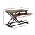 Artiss Rustic Brown Adjustable Standing Desk Riser - Ergonomic 2-Tier Sit-Stand Solution with Gas Spring Lift