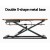 Artiss Rustic Brown Adjustable Standing Desk Riser - Ergonomic 2-Tier Sit-Stand Solution with Gas Spring Lift
