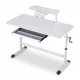 Artiss Manual Height Adjustable Standing Desk, 120CM White, MDF Board, Built-in Drawer, Hand Crank, Home Office Use