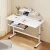 Artiss Manual Height Adjustable Standing Desk, 120CM White, MDF Board, Built-in Drawer, Hand Crank, Home Office Use