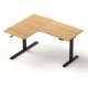 Artiss L-Shape Electric Standing Desk, Oak & Black, Adjustable 72-121cm, Dual Motor, Cable Management, 140x110cm