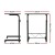 Artiss Adjustable Laptop Desk Table 60cm Black Mobile Workstation, 17mm MDF, Lockable Wheels, Height Adjustable