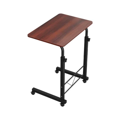 Artiss Adjustable 60CM Dark Wood Laptop Desk Table - Portable, Lightweight, 360° Rotating, H-Frame, MDF Board
