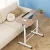 Artiss Adjustable Laptop Desk Table 80cm Light Wood, Mobile Wheeled Stand, Tilting MDF Top, Height Adjustable