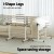 Artiss Adjustable 80CM White Laptop Desk Table - Portable, 360° Tilt, U-Shape Frame, Lockable Wheels, MDF Top