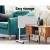 Artiss Adjustable 80CM White Laptop Desk Table - Portable, 360° Tilt, U-Shape Frame, Lockable Wheels, MDF Top