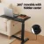 Artiss Adjustable Laptop Desk - 70CM Mobile Workstation with Pneumatic Height Adjustment, L-Shape Metal Frame, Black