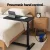 Artiss Adjustable Laptop Desk - 70CM Mobile Workstation with Pneumatic Height Adjustment, L-Shape Metal Frame, Black