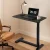 Artiss Adjustable Laptop Desk - 70CM Mobile Workstation with Pneumatic Height Adjustment, L-Shape Metal Frame, Black