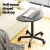 Artiss Portable Laptop Desk, Height Adjustable, 360° Rotating Stand, 60CM Black, Steel & Nylon Frame, Caster Wheels