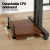 Artiss Adjustable Mobile Twin Laptop Desk Table 80cm Dark Wood, Height Adjustable, MDF, Tilting Top, Lockable Wheels