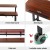 Artiss Adjustable Mobile Twin Laptop Desk Table 80cm Dark Wood, Height Adjustable, MDF, Tilting Top, Lockable Wheels