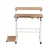 Artiss Adjustable 80CM Mobile Twin Laptop Desk, Light Wood, Dual Tabletops, Height & Tilt Adjust, Portable & Sturdy