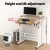 Artiss Adjustable 80CM Mobile Twin Laptop Desk, Light Wood, Dual Tabletops, Height & Tilt Adjust, Portable & Sturdy