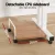 Artiss Adjustable 80CM Mobile Twin Laptop Desk, Light Wood, Dual Tabletops, Height & Tilt Adjust, Portable & Sturdy