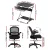 Artiss Computer Desk and Mesh Office Chair Set, Black, 15mm Thick Board, 360° Wheels, Adjustable Ergonomic Chair