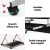 Artiss Computer Desk and Office Chair Set, Black, 15mm Thick Board, Sliding Keyboard Tray, PU Leather, 60x48x75cm