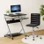 Artiss Computer Desk and Office Chair Set, Black, 15mm Thick Board, Sliding Keyboard Tray, PU Leather, 60x48x75cm