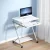 Artiss 60CM White Computer Desk with Sliding Keyboard Tray, Z-Shape Steel Frame, and 360° Castor Wheels