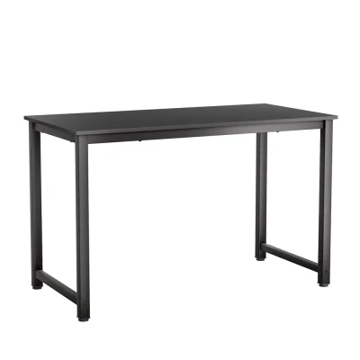 Artiss Black 120CM Computer Desk - Home Office Study Table with Metal Frame, Anti-Scratch Feet, and Safe Edges