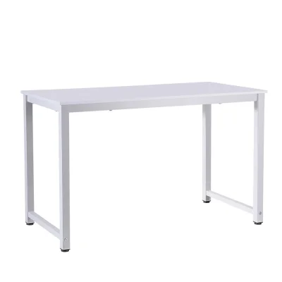 Artiss 120CM White Computer Desk: Sleek Home Office & Study Table with Metal Frame, Anti-Scratch Feet, Easy Assembly