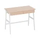 Artiss Borg Computer Desk 100CM Oak - Scandinavian Design, 2 Drawers, Metal Frame, Easy Assembly for Home/Office
