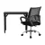 Artiss Foldable Computer Desk and Mesh Office Chair Set, 80x40cm Black, Steel Frame, Adjustable, Home Study Combo