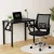 Artiss Foldable Computer Desk and Mesh Office Chair Set, 80x40cm Black, Steel Frame, Adjustable, Home Study Combo
